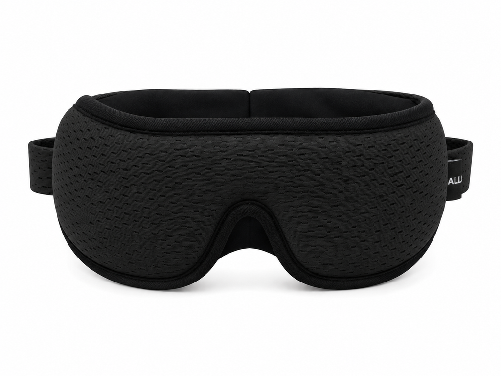 Masque de sommeil Noctis noir vu de dessus