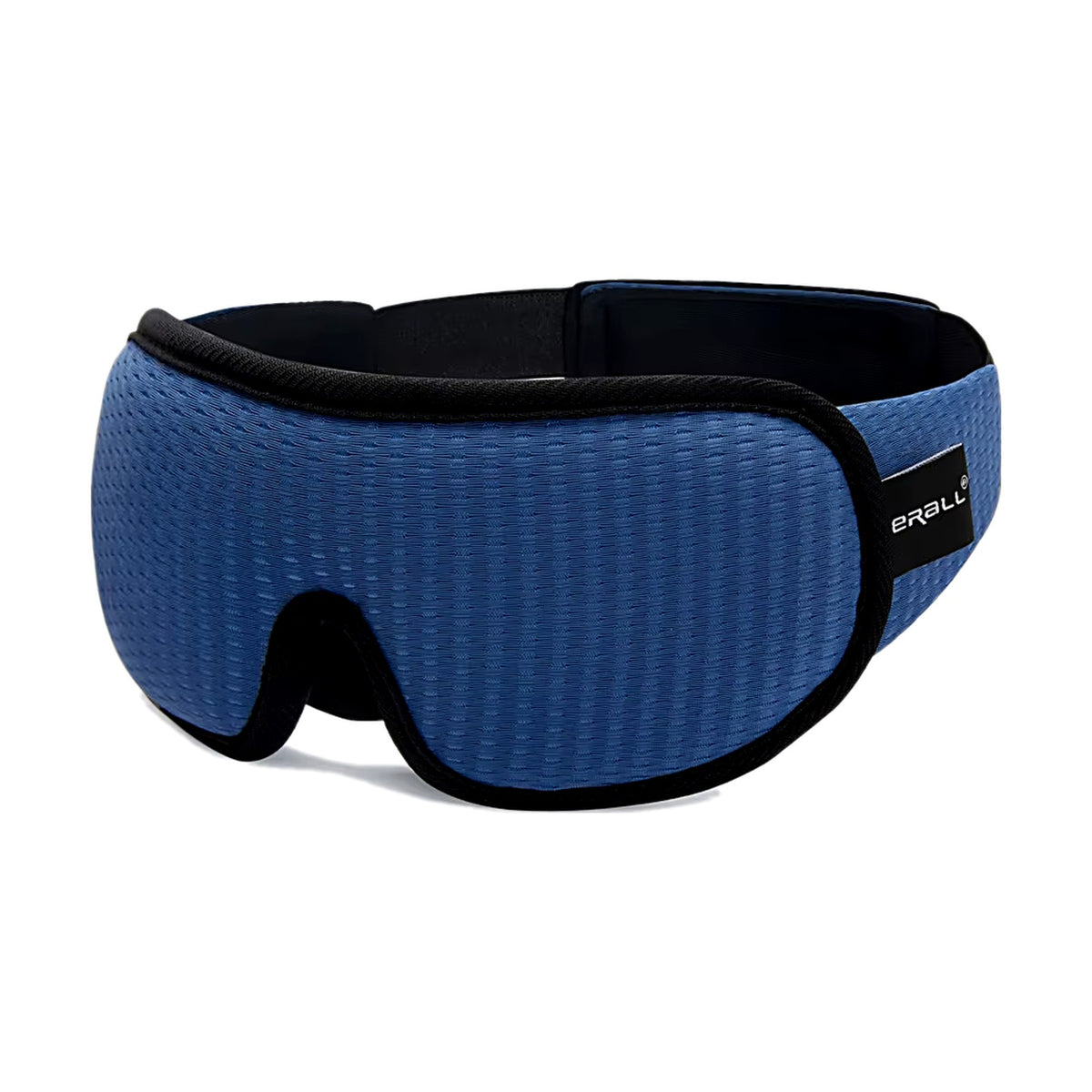 Masque de sommeil Noctis bleu nuit vu de trois quarts